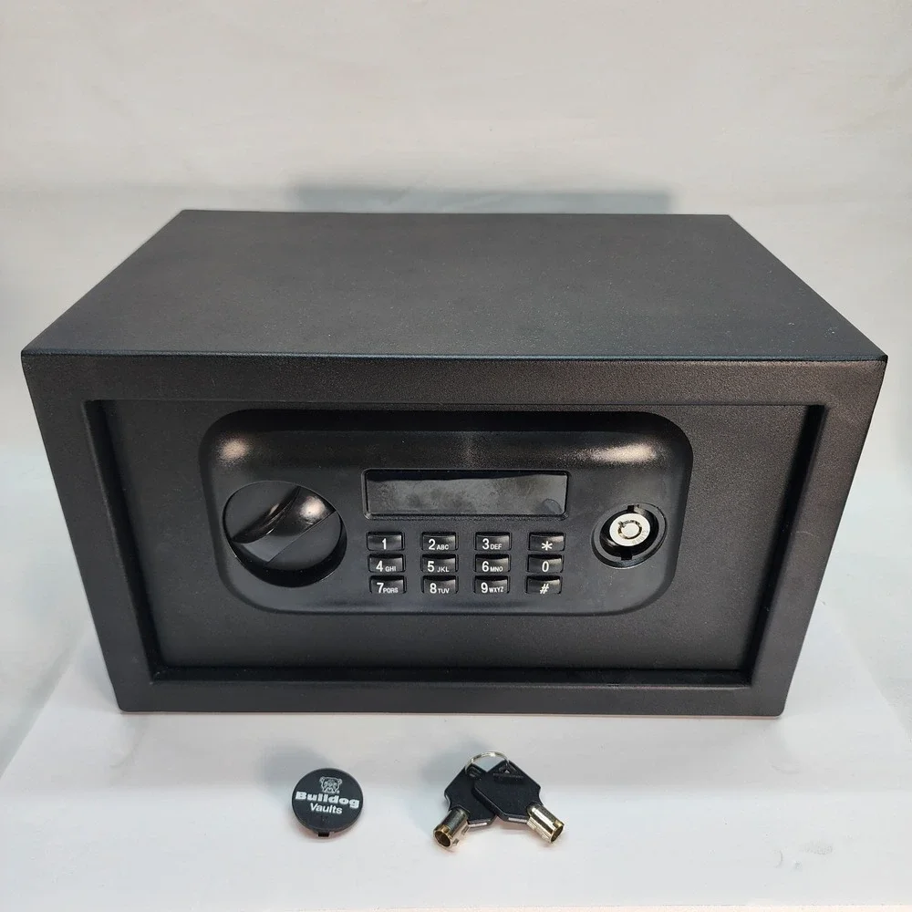 Bulldog Vaults BD1050 Digital Safe Black Electronic & Key Lock Foam Interior
